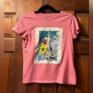 Girls Pink Paris Tee Old Navy XL 14/16